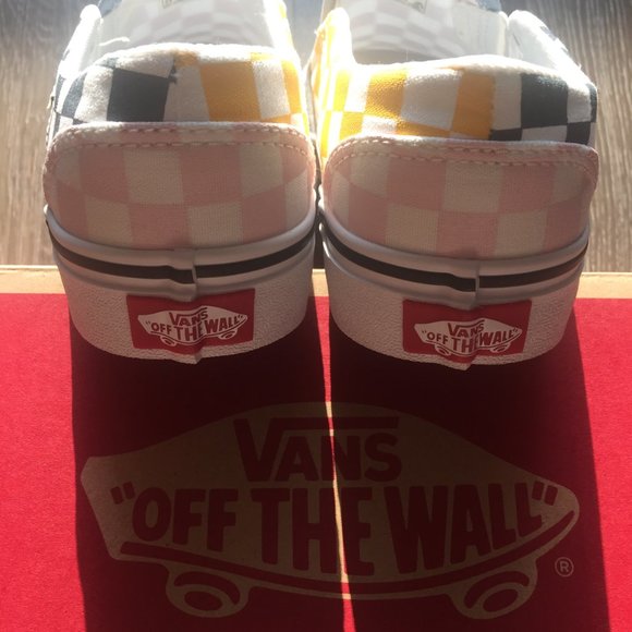 VANS Asher multicolor checkerboard slip-on shoes - Picture 4 of 5